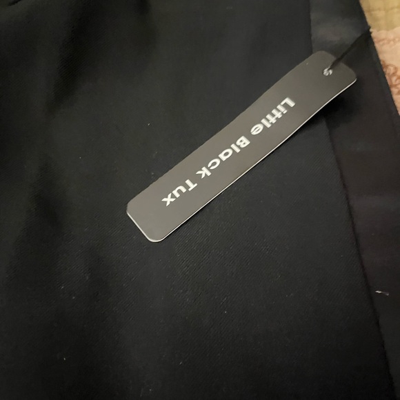 Elegant Black Satin-Trimmed Women's Pants - Picture 2 of 7